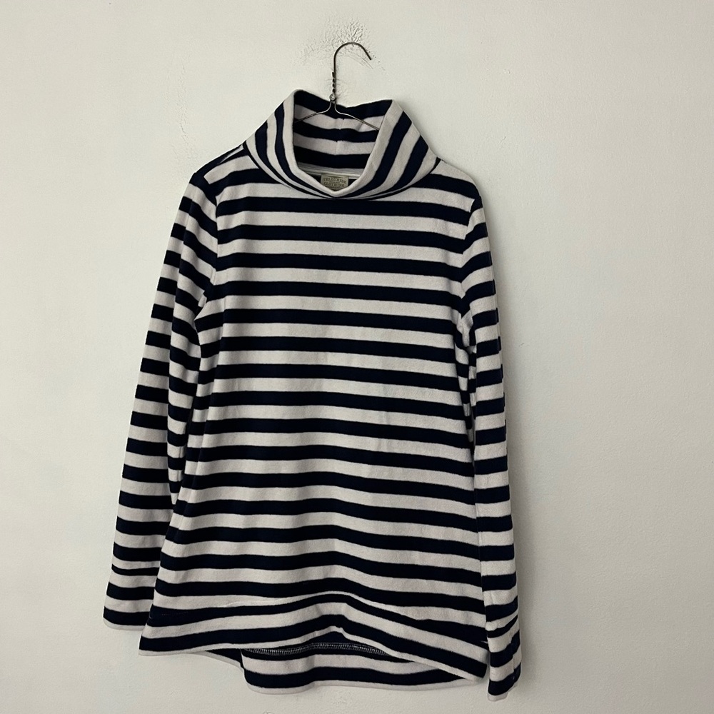 Telluride Clothing striped mock neck fleece Medium